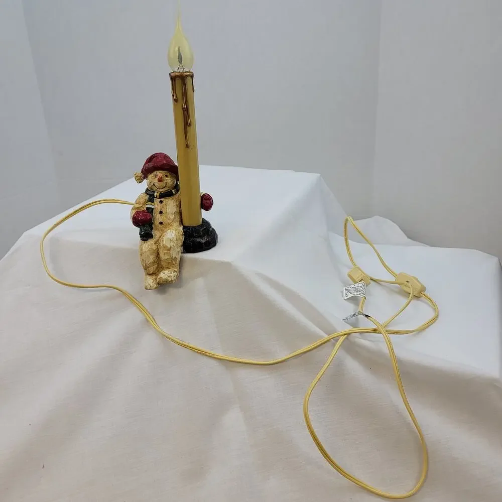 Shelf Sitting Candle Holding Snowman 10
